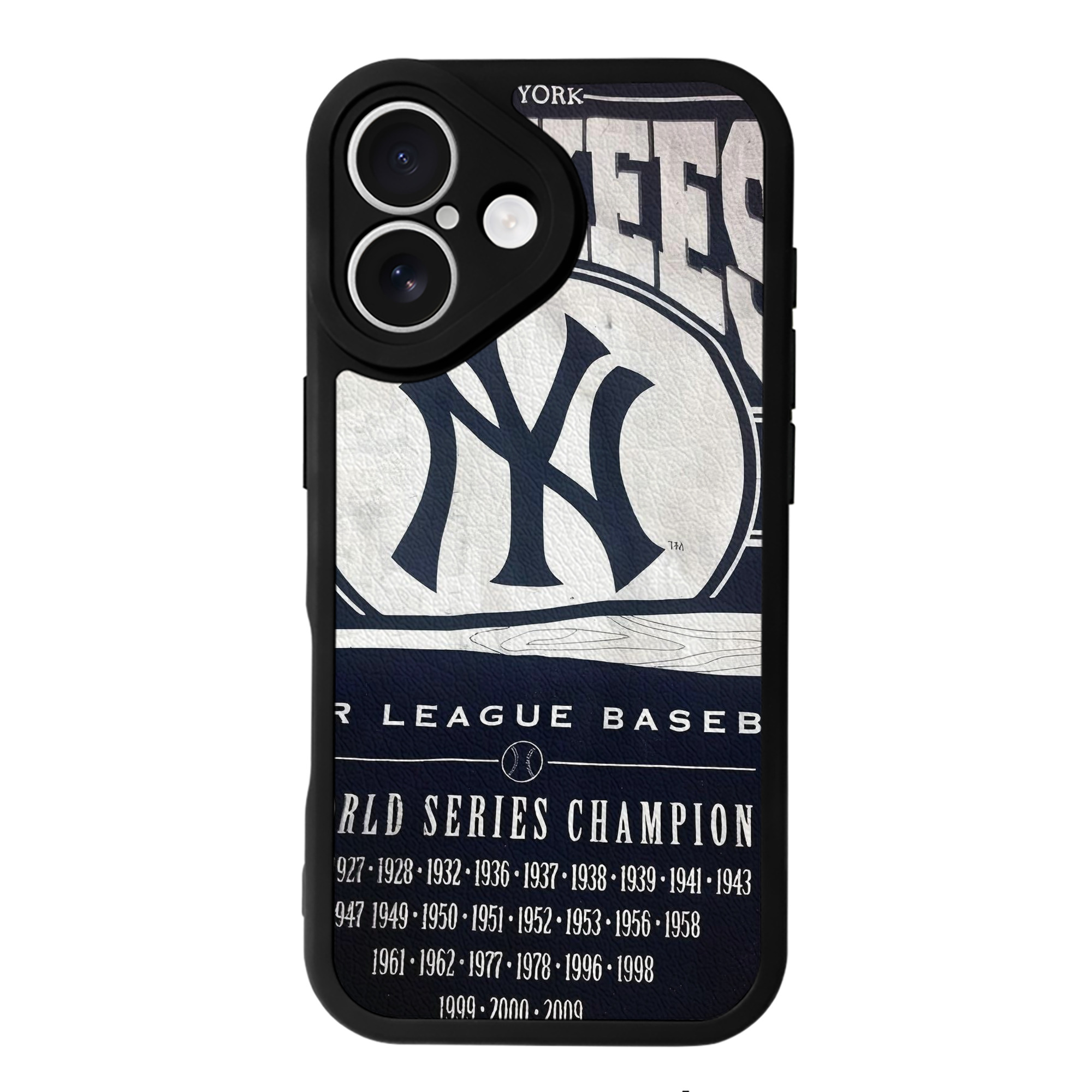 New York Yankees 211 IPhone 16 Silicone Leather Case – UV Print, Lambskin Texture – Perfect Fit, Wireless Charging Compatible, Scratch Resistant, Precise Cutouts – Stylish Protection For IPhone 16
